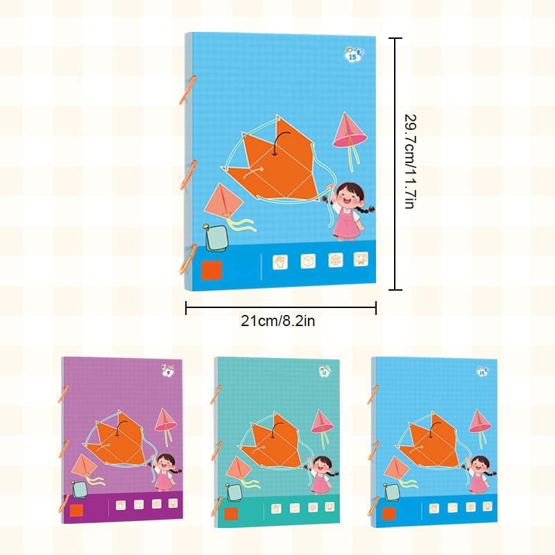 🔥Letzter Tag 50% REDUKTION👶✨Ziehschnur 3D-Geometrie Lernbuch