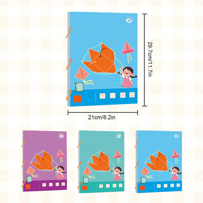 🔥Letzter Tag 50% REDUKTION👶✨Ziehschnur 3D-Geometrie Lernbuch