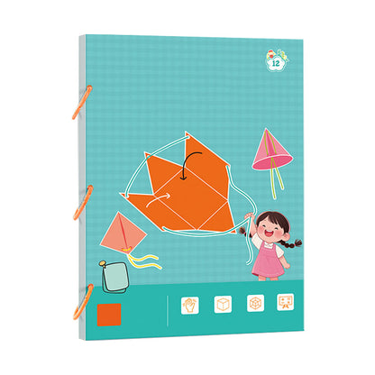 🔥Letzter Tag 50% REDUKTION👶✨Ziehschnur 3D-Geometrie Lernbuch