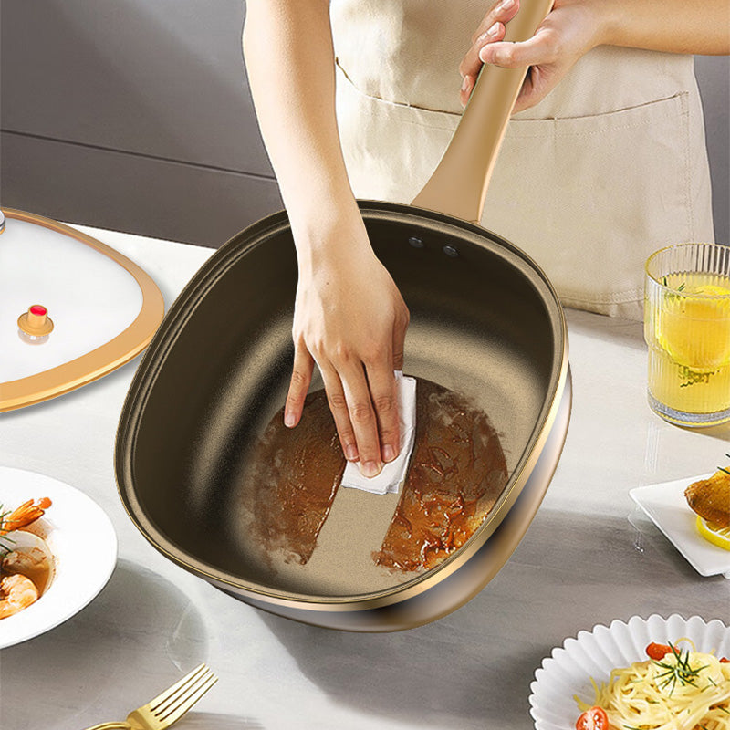 🔥Begrenzte Stückzahl verfügbar 50 % Rabatt🔥🍳✨ Antihaft-Topf aus Titanlegierung, 12 Zoll, mit Deckel 🍲💫