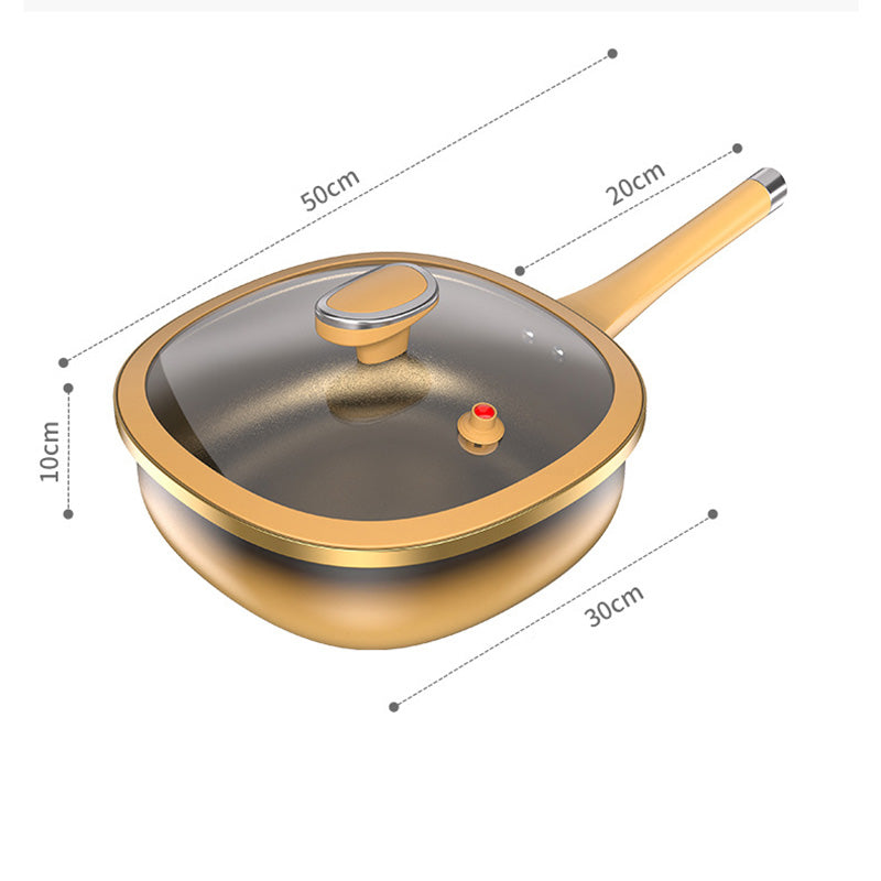 🔥Begrenzte Stückzahl verfügbar 50 % Rabatt🔥🍳✨ Antihaft-Topf aus Titanlegierung, 12 Zoll, mit Deckel 🍲💫