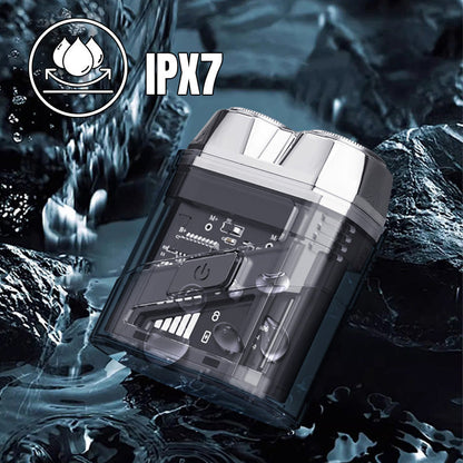 Transparenter Mini-Elektrorasierer – IPX7 wasserdicht