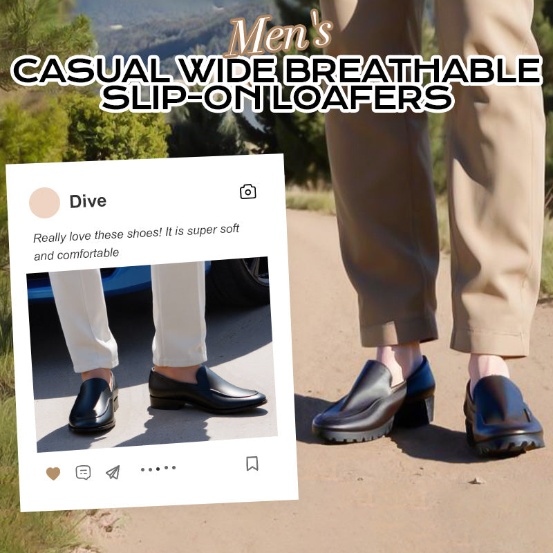 ✨All-day Comfort✨Men’ s Casual Wide Breathable Slip-on Loafers