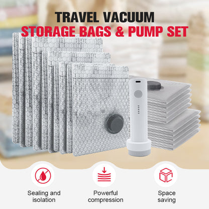 🔥Solange der Vorrat reicht 50 % Rabatt!🎉Reise-Vakuum-Storagebeutel & tragbares Pump-Set