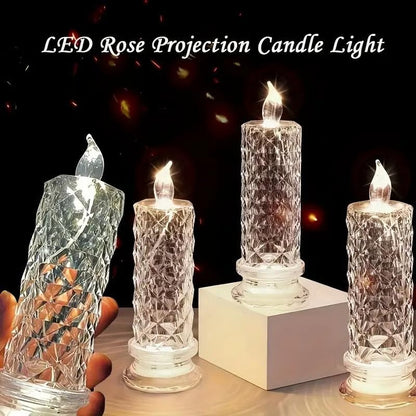 🔥Letzter Tag 49 % Rabatt🎁Set mit 4 LED-Kristallkerzenleuchtern