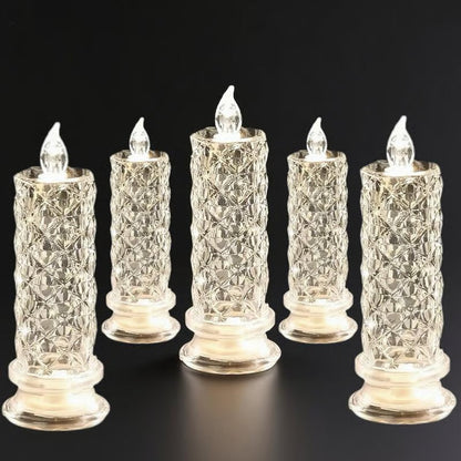 🔥Letzter Tag 49 % Rabatt🎁Set mit 4 LED-Kristallkerzenleuchtern