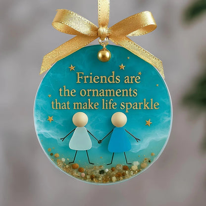 ⏳Freundschafts-Weihnachtsornament aus Seeglas🌊✨Von der Natur geformt und von Hand gefertigt💝