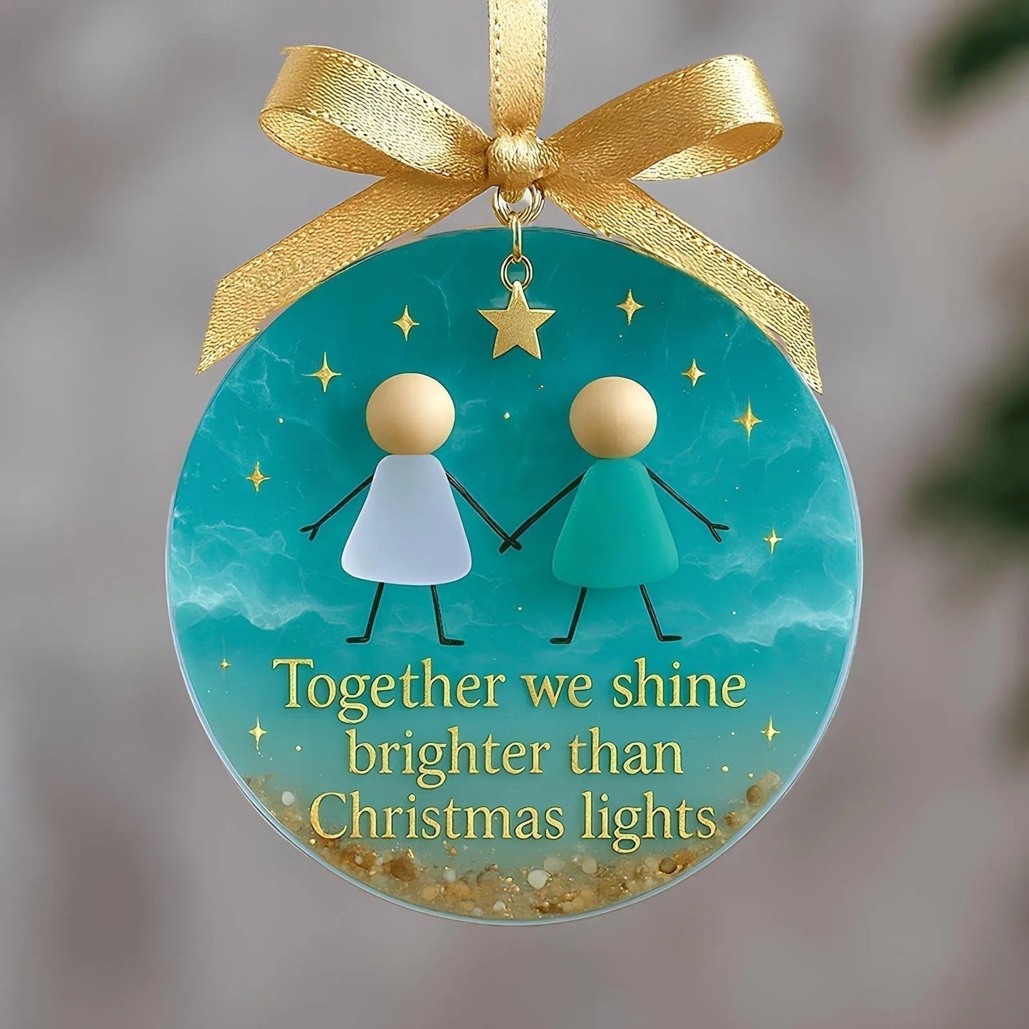 ⏳Freundschafts-Weihnachtsornament aus Seeglas🌊✨Von der Natur geformt und von Hand gefertigt💝
