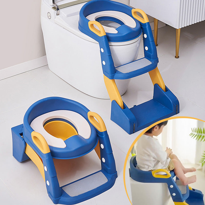 【🎁Limitiertes Angebot – 50 % Rabatt!】🚽 Baby-Toilettensitz Kinder mit Treppe Toilettentrainer für Kinder WC Sitz mit PU Gepolsterter Höhenverstellbar und Faltbar