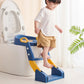 【🎁Limitiertes Angebot – 50 % Rabatt!】🚽 Baby-Toilettensitz Kinder mit Treppe Toilettentrainer für Kinder WC Sitz mit PU Gepolsterter Höhenverstellbar und Faltbar