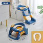 【🎁Limitiertes Angebot – 50 % Rabatt!】🚽 Baby-Toilettensitz Kinder mit Treppe Toilettentrainer für Kinder WC Sitz mit PU Gepolsterter Höhenverstellbar und Faltbar