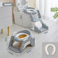 【🎁Limitiertes Angebot – 50 % Rabatt!】🚽 Baby-Toilettensitz Kinder mit Treppe Toilettentrainer für Kinder WC Sitz mit PU Gepolsterter Höhenverstellbar und Faltbar