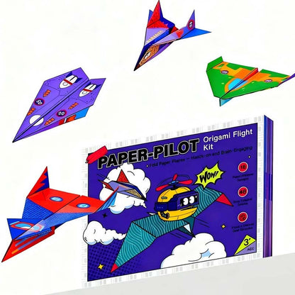 ✨ Kreatives DIY-Papierfliegerset - Baue & Starte 10 Modelle, Pädagogisches STEM-Spielzeug für Kinder 6-12 Jahre 🧠🎯