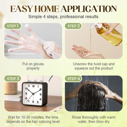 🌿 KAUF 2 ERHALT 3! ✨ Pflanzenbasierte Haarfarbe für Grau - Sanfte Formel mit Pflanzenextrakten für Natürlichen Farbton & Glanz 💆‍♀️💚