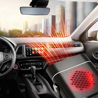 🔥 50% RABATT JETZT! ✨ 2-in-1 Tragbare Autheizung - 360° Drehung & Doppelspannung (12V/24V) für Schnelles Entfrosten und Heizen 🚗❄️