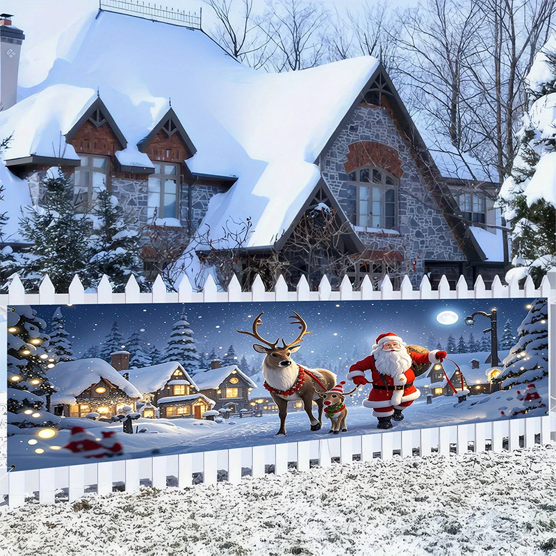 🔥Solange der Vorrat reicht 50 % Rabatt!🎉Weihnachtsbanner für draußen zum Aufhängen