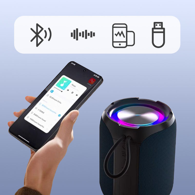 🎵Tragbarer Bluetooth-Lautsprecher mit 40 W Spitzenleistung und RGB-Beleuchtung💥