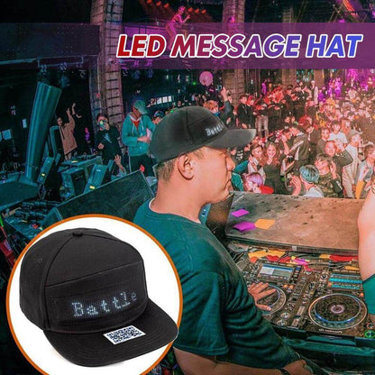 🧢 60% RABATT! 💡 LED-Botschaft Hut – Anpassbarer Text, Wiederaufladbar & Perfekt für Partys, Events und Nacht-Sicherheit 🎉