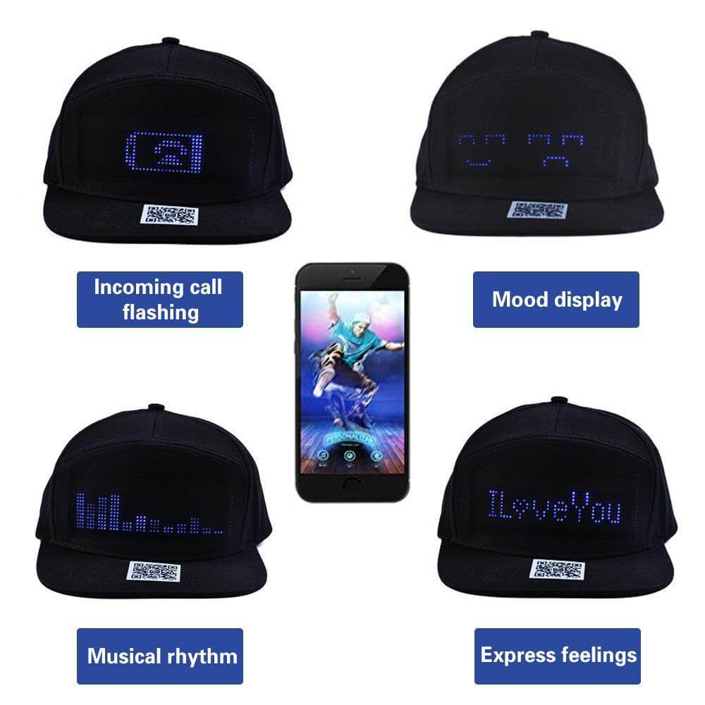 🧢 60% RABATT! 💡 LED-Botschaft Hut – Anpassbarer Text, Wiederaufladbar & Perfekt für Partys, Events und Nacht-Sicherheit 🎉