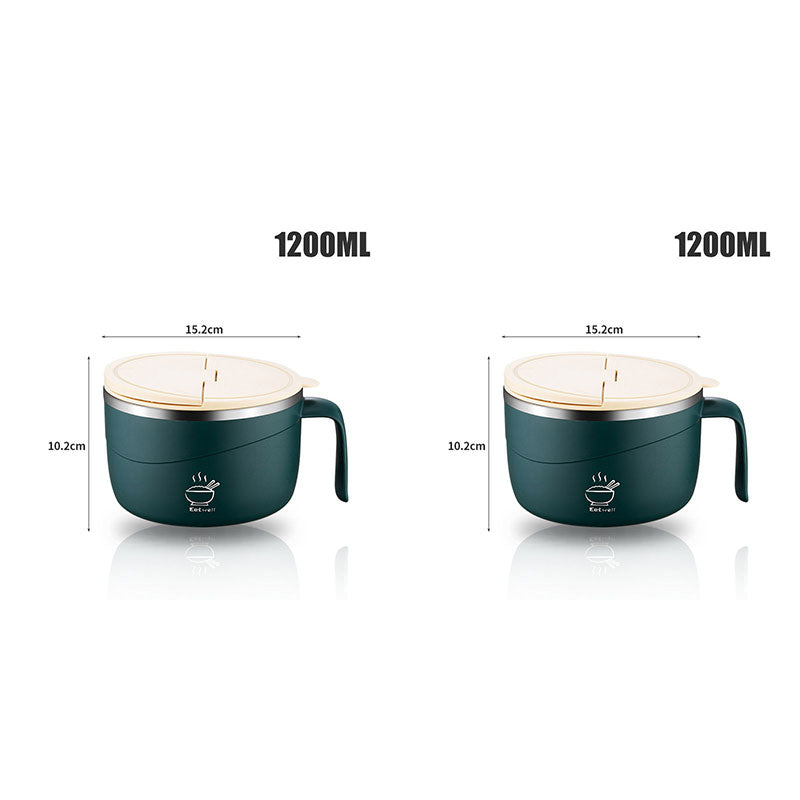 304 Edelstahl isolierte Ramen-Schüssel