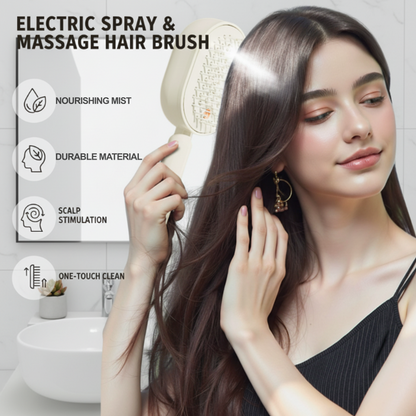 ⏰ 50 % RABATT – Nur für kurze Zeit ✨Elektrische Spray- und Massage-Haarbürste für sanfte Pflege 💆‍♀️🌿