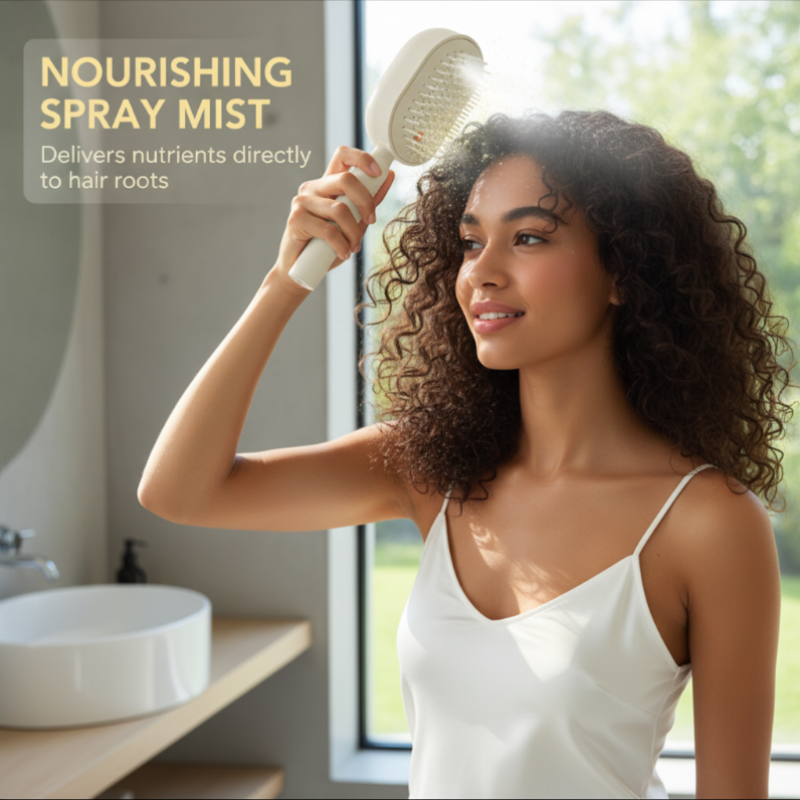 ⏰ 50 % RABATT – Nur für kurze Zeit ✨Elektrische Spray- und Massage-Haarbürste für sanfte Pflege 💆‍♀️🌿