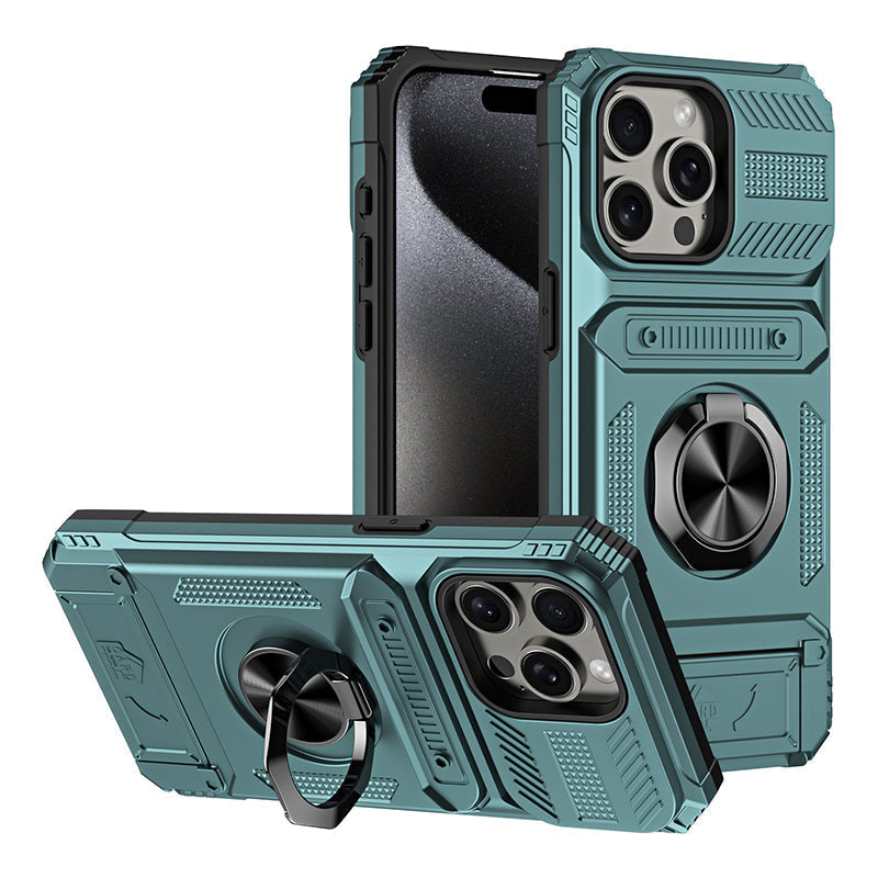 ✨50% Rabatt✨Handyhülle mit Kartenhalter & Ringständer für iPhone