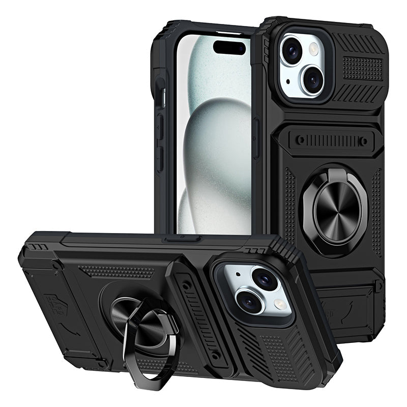 ✨50% Rabatt✨Handyhülle mit Kartenhalter & Ringständer für iPhone