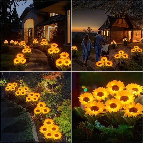 🌻 50% RABATT! ☀️ Solar-Sonnenblume – Realistisch, wetterfest & IP65 – Perfekte Außen-Dekoration für Garten & Balkon 🌿