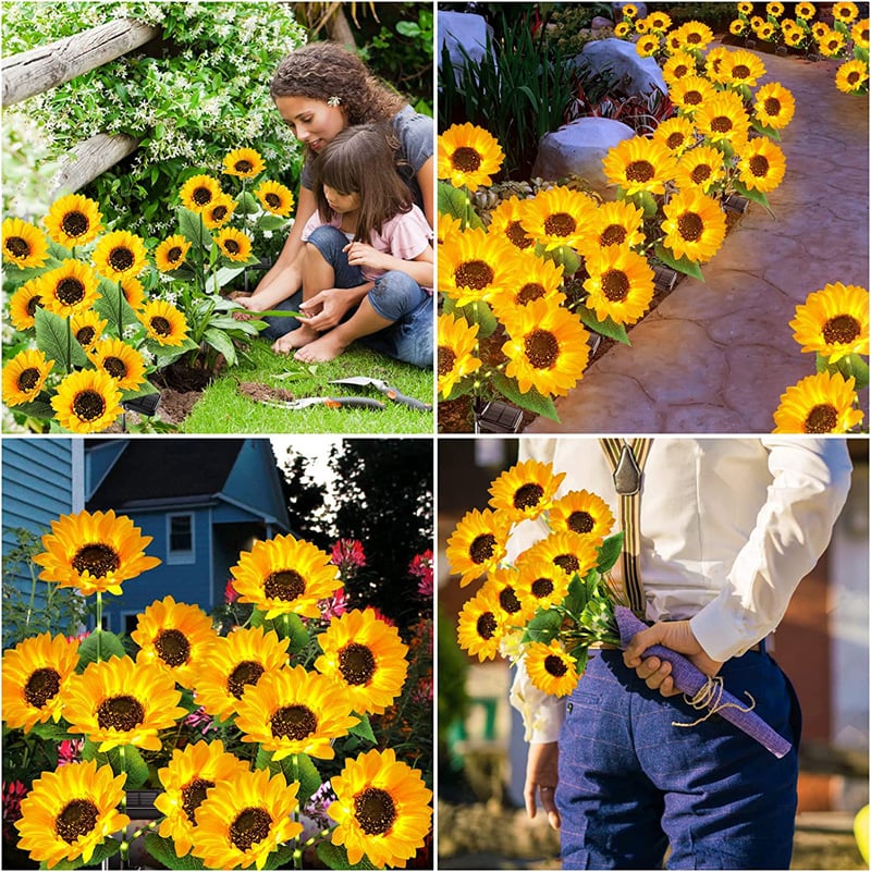 🌻 50% RABATT! ☀️ Solar-Sonnenblume – Realistisch, wetterfest & IP65 – Perfekte Außen-Dekoration für Garten & Balkon 🌿