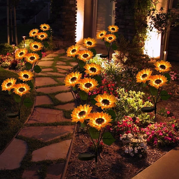 🌻 50% RABATT! ☀️ Solar-Sonnenblume – Realistisch, wetterfest & IP65 – Perfekte Außen-Dekoration für Garten & Balkon 🌿