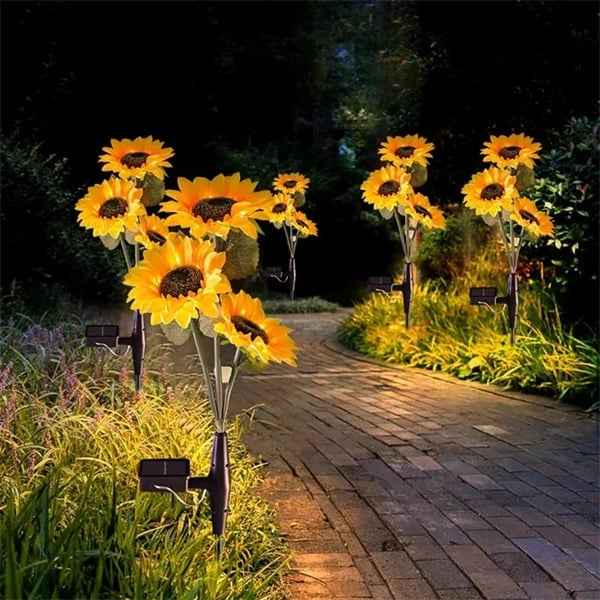 🌻 50% RABATT! ☀️ Solar-Sonnenblume – Realistisch, wetterfest & IP65 – Perfekte Außen-Dekoration für Garten & Balkon 🌿