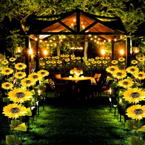 🌻 50% RABATT! ☀️ Solar-Sonnenblume – Realistisch, wetterfest & IP65 – Perfekte Außen-Dekoration für Garten & Balkon 🌿