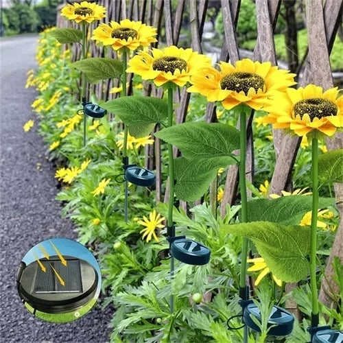 🌻 50% RABATT! ☀️ Solar-Sonnenblume – Realistisch, wetterfest & IP65 – Perfekte Außen-Dekoration für Garten & Balkon 🌿