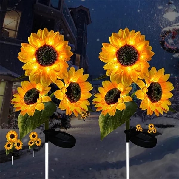 🌻 50% RABATT! ☀️ Solar-Sonnenblume – Realistisch, wetterfest & IP65 – Perfekte Außen-Dekoration für Garten & Balkon 🌿
