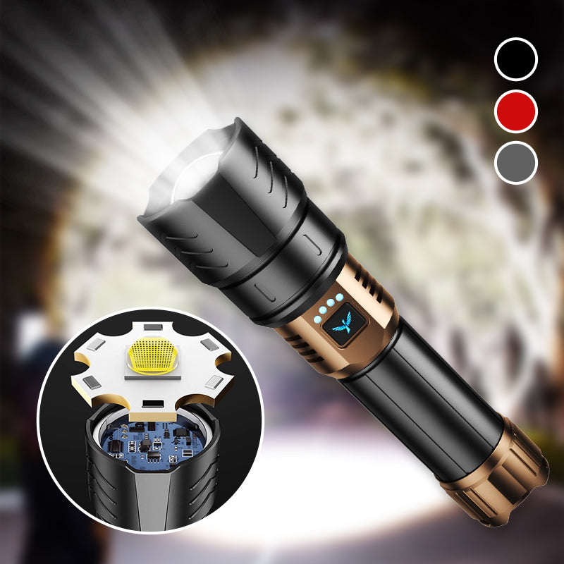 LED-Taschenlampe mit hoher Leuchtkraft und großer Leuchtweite