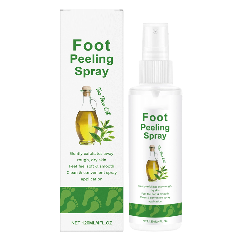 🌿 50% RABATT! Fußpeeling-Spray mit Teebaumöl – Sanftes Exfoliieren für weiche, glatte Füße!