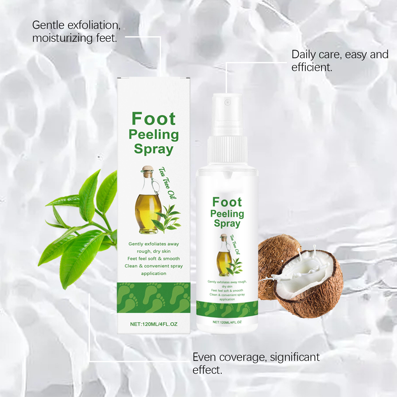 🌿 50% RABATT! Fußpeeling-Spray mit Teebaumöl – Sanftes Exfoliieren für weiche, glatte Füße!