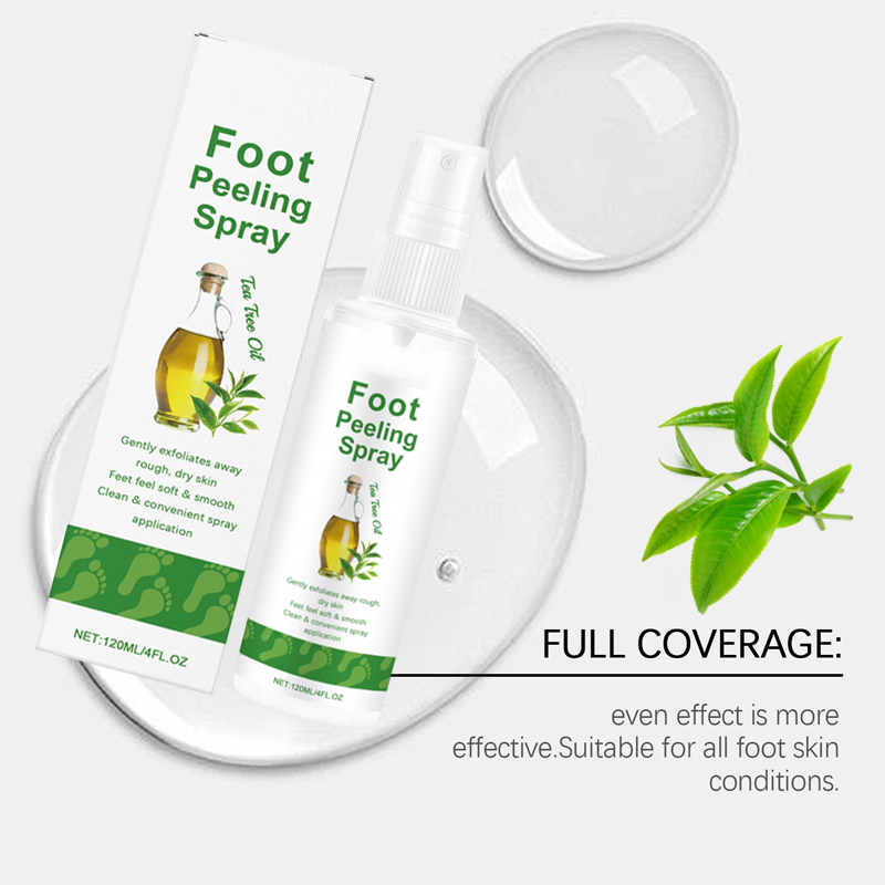 🌿 50% RABATT! Fußpeeling-Spray mit Teebaumöl – Sanftes Exfoliieren für weiche, glatte Füße!