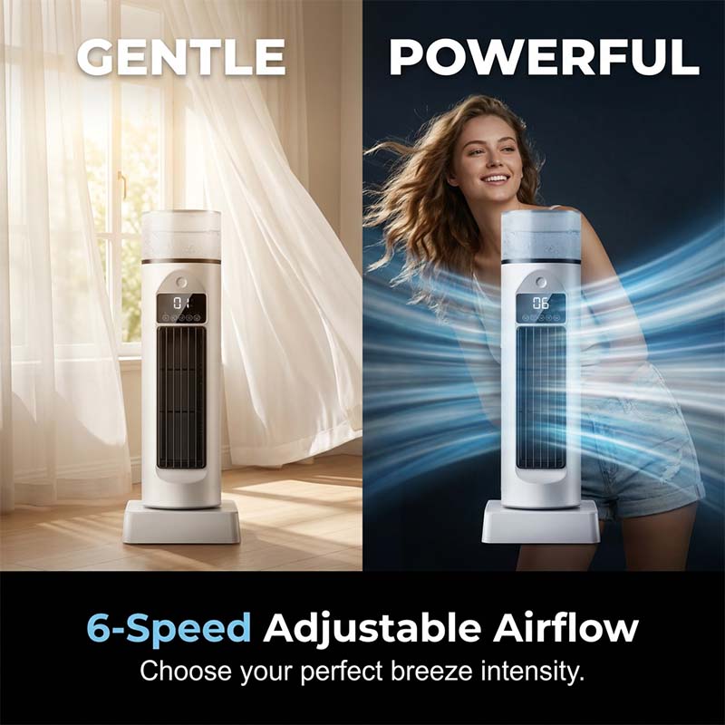 🌿6-stufiger Nebelventilator – Ideal für Zuhause, Büro und den Außenbereich ❄️
