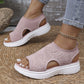 👡 Atmungsaktive Plateau-Sandalen aus Strick für Damen – leicht & komfortabel