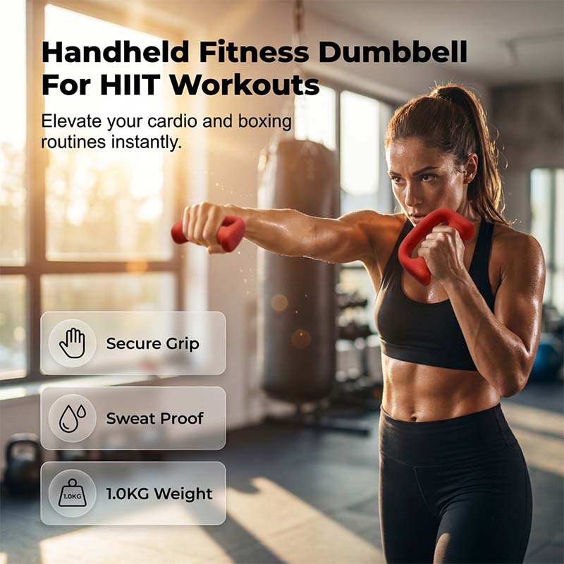Handliche Fitness-Kurzhantel für HIIT & Boxen