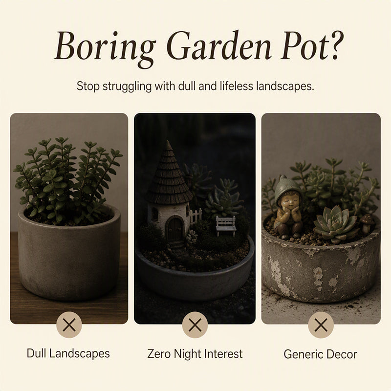 🌙 Leuchtende Retro-Laterne Pflanzenstecker 🌿