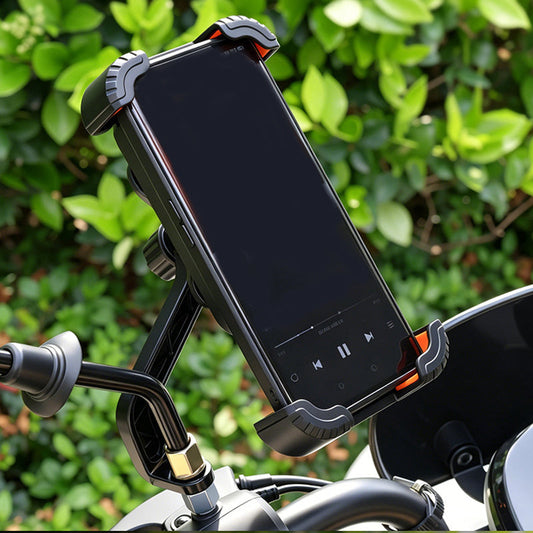📱 Fahrradhalterung mit Stoßdämpfung – 4-Achsen-Konstruktion, mechanische Verriegelung, Einhandbedienung. Perfekt für E-Bikes! 🚴‍♂️🔒