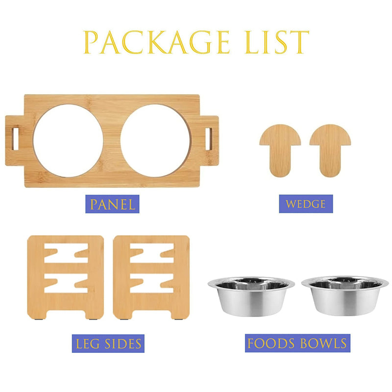 Adjustable Height Elevated Dog & Cat Feeder
