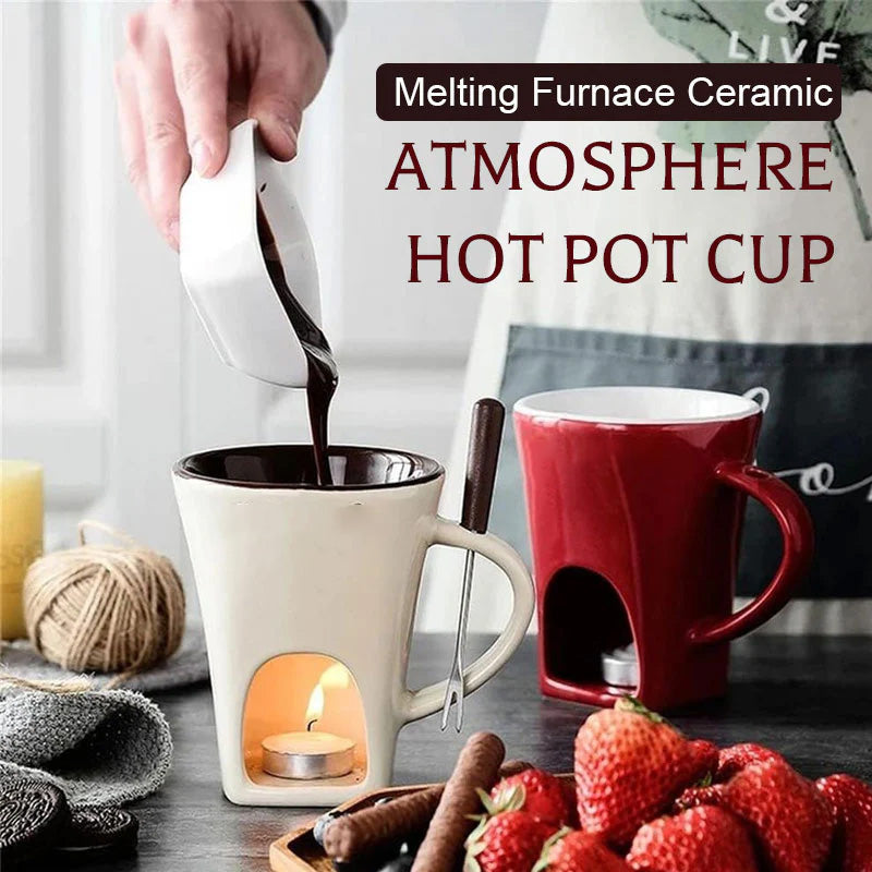 🎅 HEISSER ANGEBOT: 50 % RABATT 🍫 Keramik-Schokoladenfondue-Becher