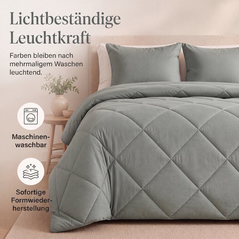 🛏️ LIMITIERTES ANGEBOT 50% RABATT! ✨ 3-teiliges Steppdecken-Set – Weich, Atmungsaktiv, Ganzjährig 🧶