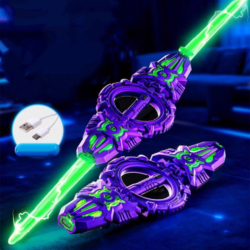 🥳 2026 TOP-ANGEBOT 🥳 ⚔️✨ 50 % RABATT!  🔋 Wiederaufladbares Lichtschwert mit zwei Klingen – 360° drehbar, ausziehbar, mit 24 Lichtmodi, Bewegungssounds und USB-C-Anschluss.
