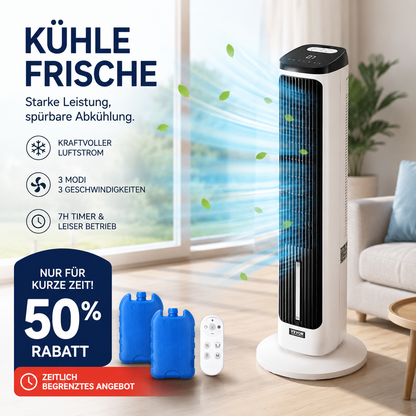 Tragbarer USB-Turmventilator mit 3 Geschwindigkeitsstufen